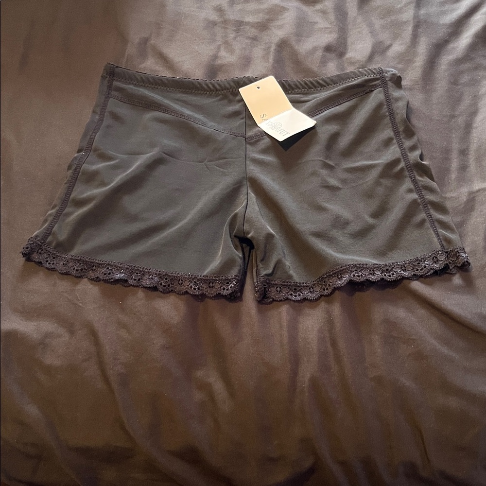 Black Mesh Butt-Lifting Shorts